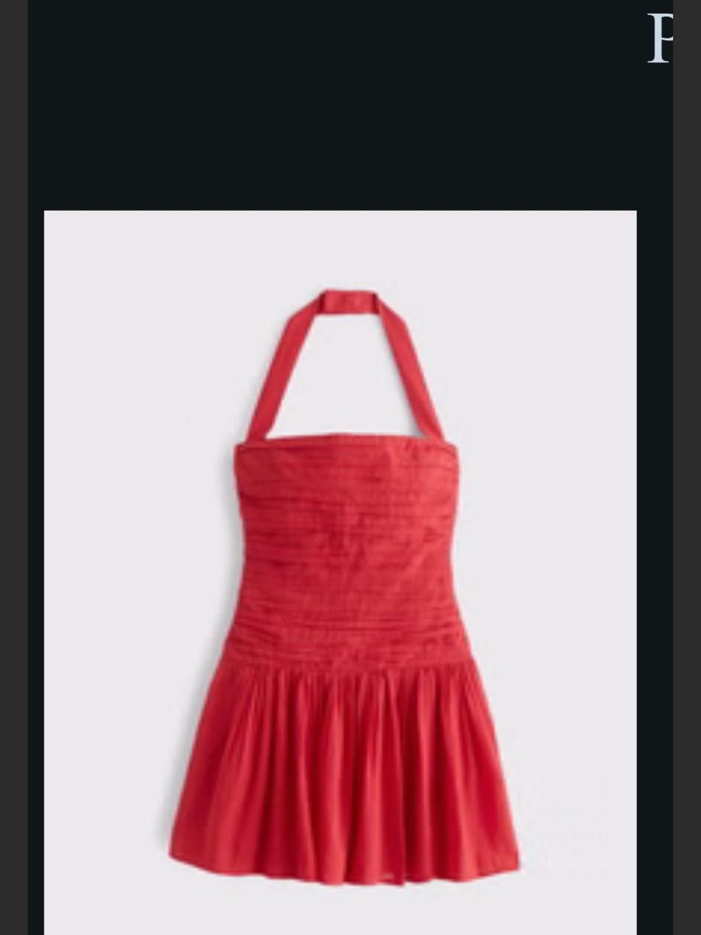 Abercrombie & Fitch Red Strapless Pleated Dress